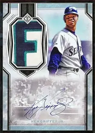 2019 Topps Transcendent Collection - Oversized Autographed Letter Patch #TAL-KGJ5 - Ken Griffey Jr. - Seattle Mariners