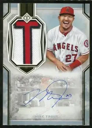 2019 Topps Transcendent Collection - Oversized Autographed Letter Patch #TAL-MT1 - Mike Trout - Los Angeles Angels