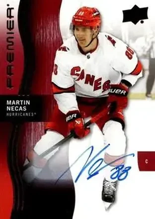 2023-24 Upper Deck Premier - Auto #16 - Martin Necas - Carolina Hurricanes