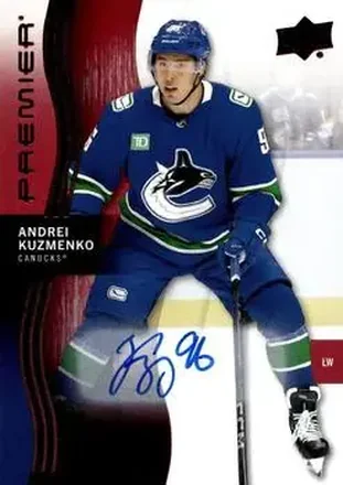 2023-24 Upper Deck Premier - Auto #19 - Andrei Kuzmenko - Vancouver Canucks