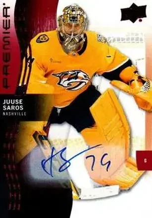 2023-24 Upper Deck Premier - Auto #20 - Juuse Saros - Nashville Predators