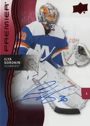 2023-24 Upper Deck Premier - Auto #28 - Ilya Sorokin - New York Islanders