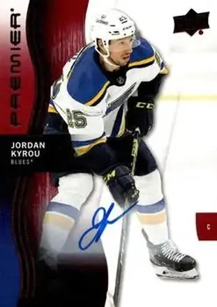 2023-24 Upper Deck Premier - Auto #41 - Jordan Kyrou - St. Louis Blues