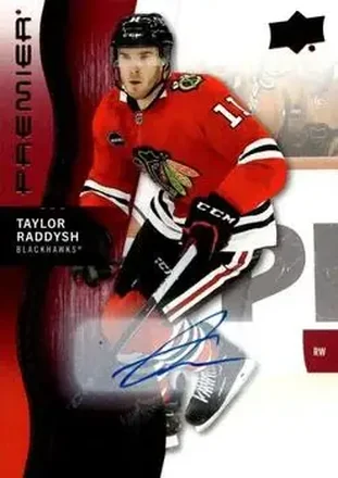 2023-24 Upper Deck Premier - Auto #63 - Taylor Raddysh - Chicago Blackhawks