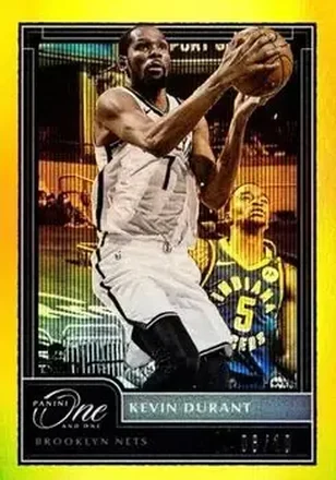 2020-21 Panini One and One - Gold #36 - Kevin Durant - Brooklyn Nets