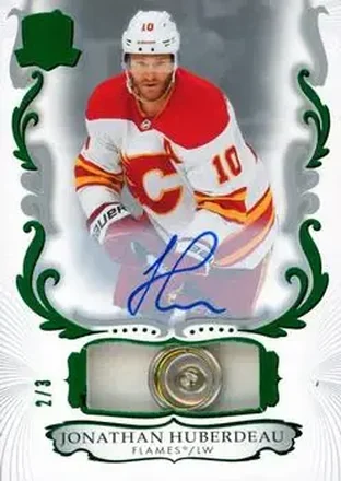 2023-24 Upper Deck The Cup - Green Foil #82 - Jonathan Huberdeau - Calgary Flames