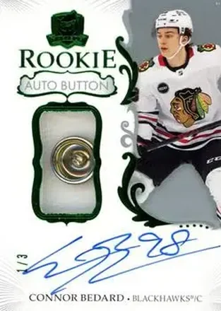 2023-24 Upper Deck The Cup - Green Foil #150 - Connor Bedard - Chicago Blackhawks