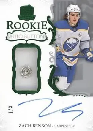 2023-24 Upper Deck The Cup - Green Foil #157 - Zach Benson - Buffalo Sabres