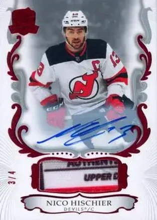 2023-24 Upper Deck The Cup - Red Foil #18 - Nico Hischier - New Jersey Devils