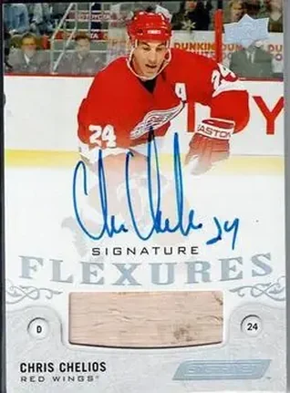 2018-19 Upper Deck Engrained - Signature Flexures #SF-CC - Chris Chelios - Detroit Red Wings
