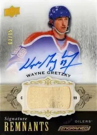 2018-19 Upper Deck Engrained - Signature Remnants #SR-WG - Wayne Gretzky - Edmonton Oilers