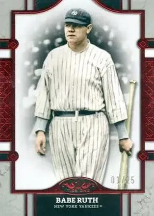 2024 Topps Tier One - Red Foil #3 - Babe Ruth - New York Yankees
