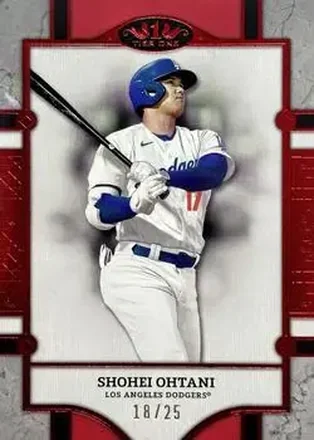 2024 Topps Tier One - Red Foil #21 - Shohei Ohtani - Los Angeles Dodgers