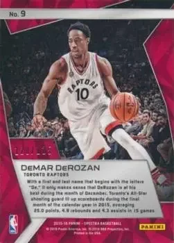 Back of DeMar DeRozan