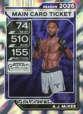 2026 Panini Contenders PFL - Main Card Ticket #38 - A.J. McKee