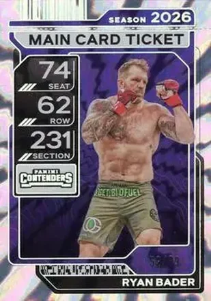 2026 Panini Contenders PFL - Main Card Ticket #51 - Ryan Bader