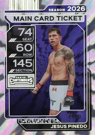 2026 Panini Contenders PFL - Main Card Ticket #64 - Jesus Pinedo