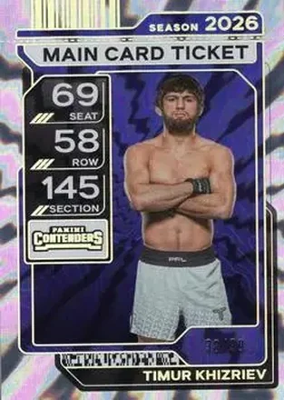 2026 Panini Contenders PFL - Main Card Ticket #89 - Timur Khizriev