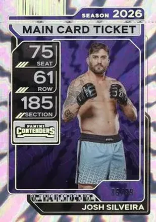 2026 Panini Contenders PFL - Main Card Ticket #94 - Josh Silveira