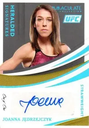 2021 Panini Immaculate Collection UFC - Heralded Signatures Platinum #HS-JJK - Joanna Jędrzejczyk