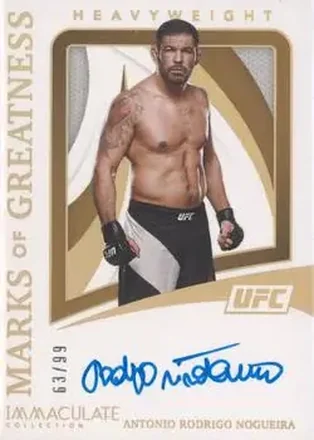 2021 Panini Immaculate Collection UFC - Marks of Greatness #MG-ARN - Antonio Rodrigo Nogueira