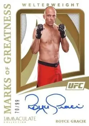 2021 Panini Immaculate Collection UFC - Marks of Greatness #MG-RGR - Royce Gracie