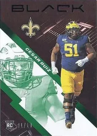 2020 Panini Black - Emerald #199 - Cesar Ruiz - New Orleans Saints