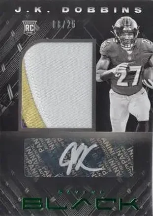 2020 Panini Black - Emerald #209 - J.K. Dobbins - Baltimore Ravens