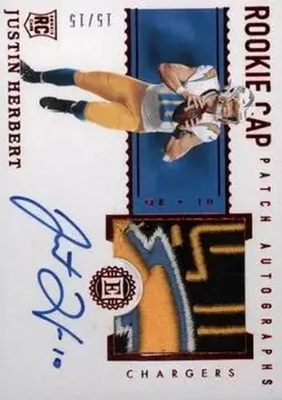 2020 Panini Encased - Ruby #103 - Justin Herbert - Los Angeles Chargers