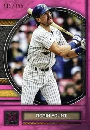 2025 Topps Museum Collection - Pink Sapphire #56 - Robin Yount - Milwaukee Brewers