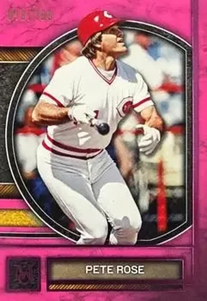 2025 Topps Museum Collection - Pink Sapphire #80 - Pete Rose - Cincinnati Reds