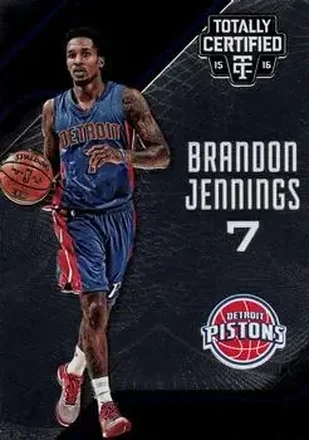 2015-16 Panini Totally Certified #10 Brandon Jennings