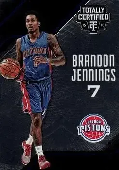 2015-16 Panini Totally Certified #10 Brandon Jennings