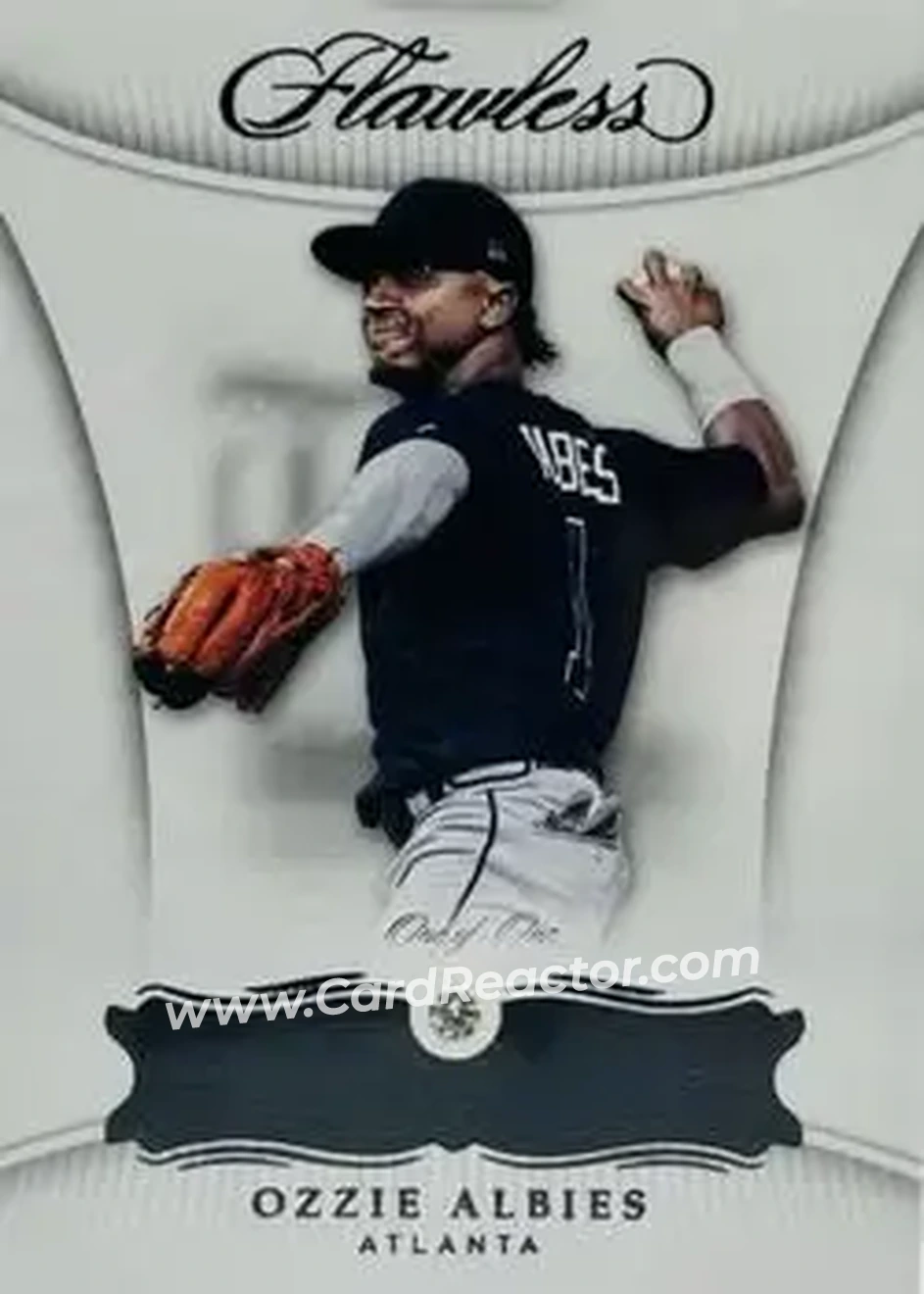 2018 Panini Flawless - Black #8 - Ozzie Albies - Atlanta Braves - Front