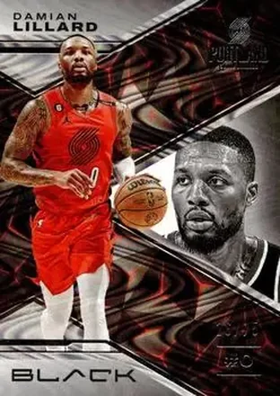 2022-23 Panini Black - Silver #26 - Damian Lillard - Portland Trail Blazers