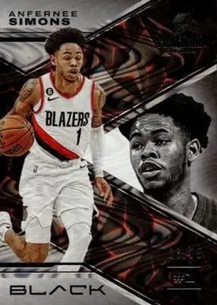 2022-23 Panini Black - Silver #32 - Anfernee Simons - Portland Trail Blazers