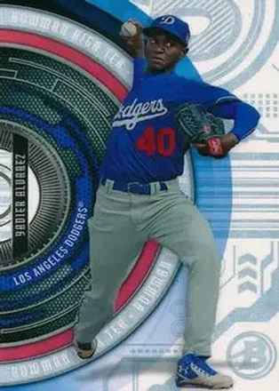 2017 Bowman High Tek - Pattern 3 - Stripes and Arrows #BHT-YA - Yadier Alvarez - Los Angeles Dodgers