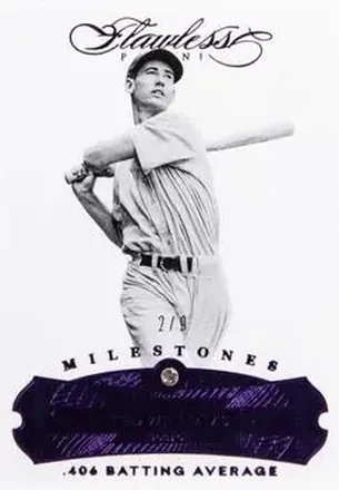 2017 Panini Flawless - Royal Purple Gems #69 - Ted Williams - Boston Red Sox