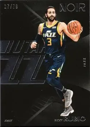 2017-18 Panini Noir #123 - Ricky Rubio - Utah Jazz