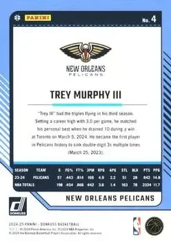 Back of Trey Murphy III