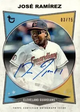 2023 Topps Brooklyn Collection - Autographs Black #AC-JRA - José Ramírez - Cleveland Guardians