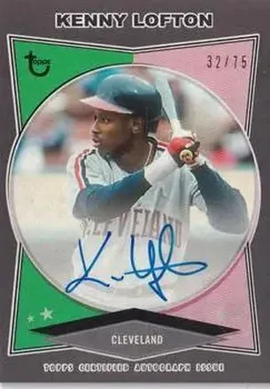 2023 Topps Brooklyn Collection - Autographs Black #AC-KL - Kenny Lofton - Cleveland Indians