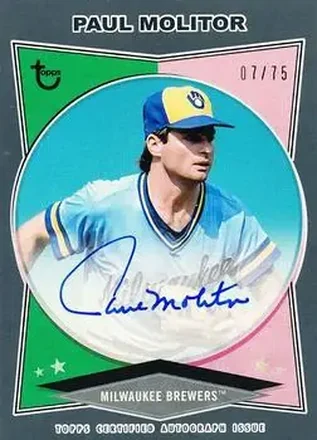 2023 Topps Brooklyn Collection - Autographs Black #AC-PM - Paul Molitor - Milwaukee Brewers