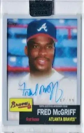 2020 Topps Clearly Authentic - 1953 Reimagined Autographs #RA-FM - Fred McGriff - Atlanta Braves