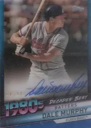 2020 Topps Clearly Authentic - Decades' Best Autographs Blue #DBA-DMU - Dale Murphy - Atlanta Braves