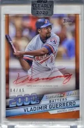 2020 Topps Clearly Authentic - Decades' Best Autographs Orange #DBA-VG - Vladimir Guerrero - Montreal Expos