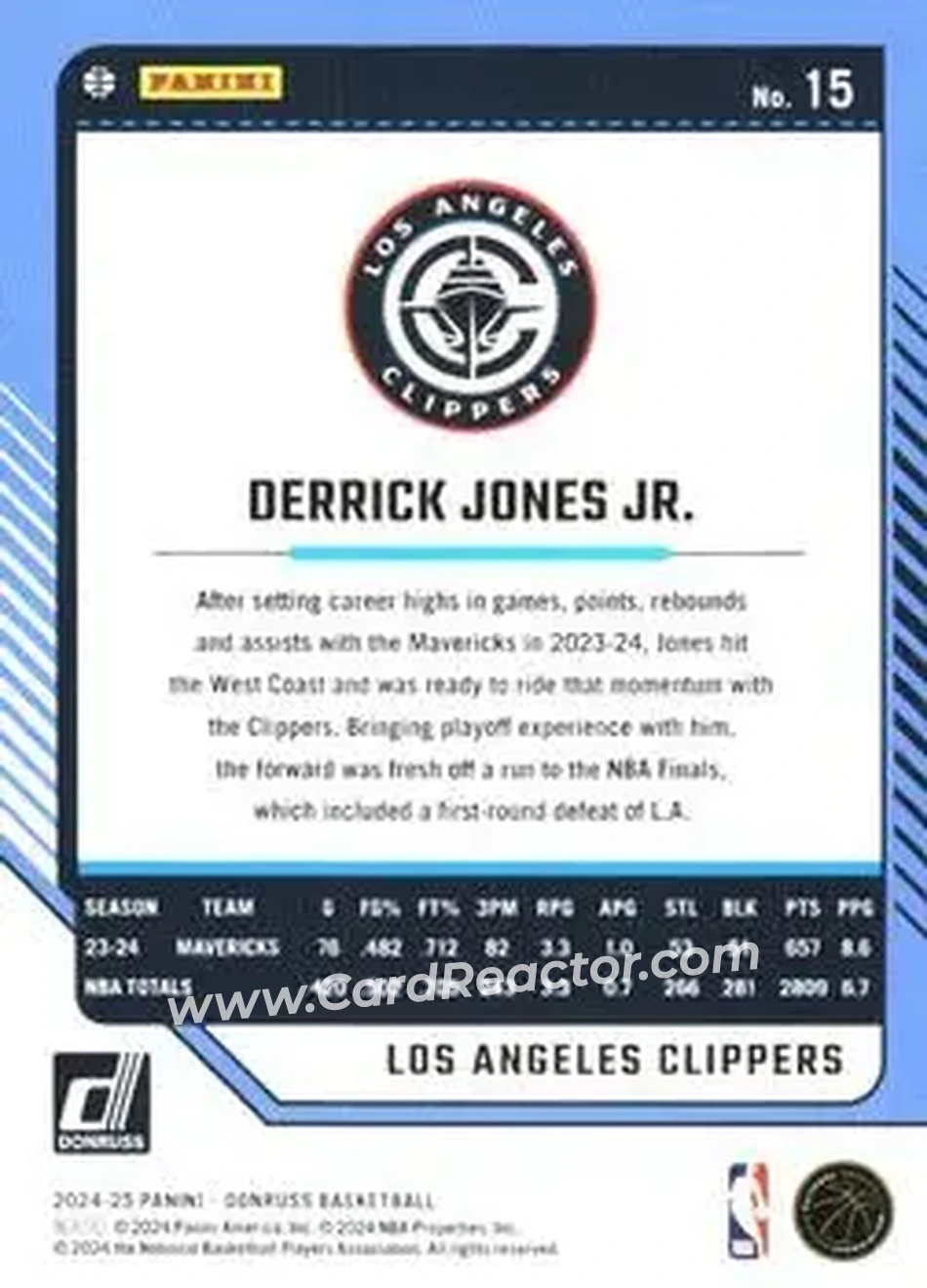 Back of Derrick Jones Jr.