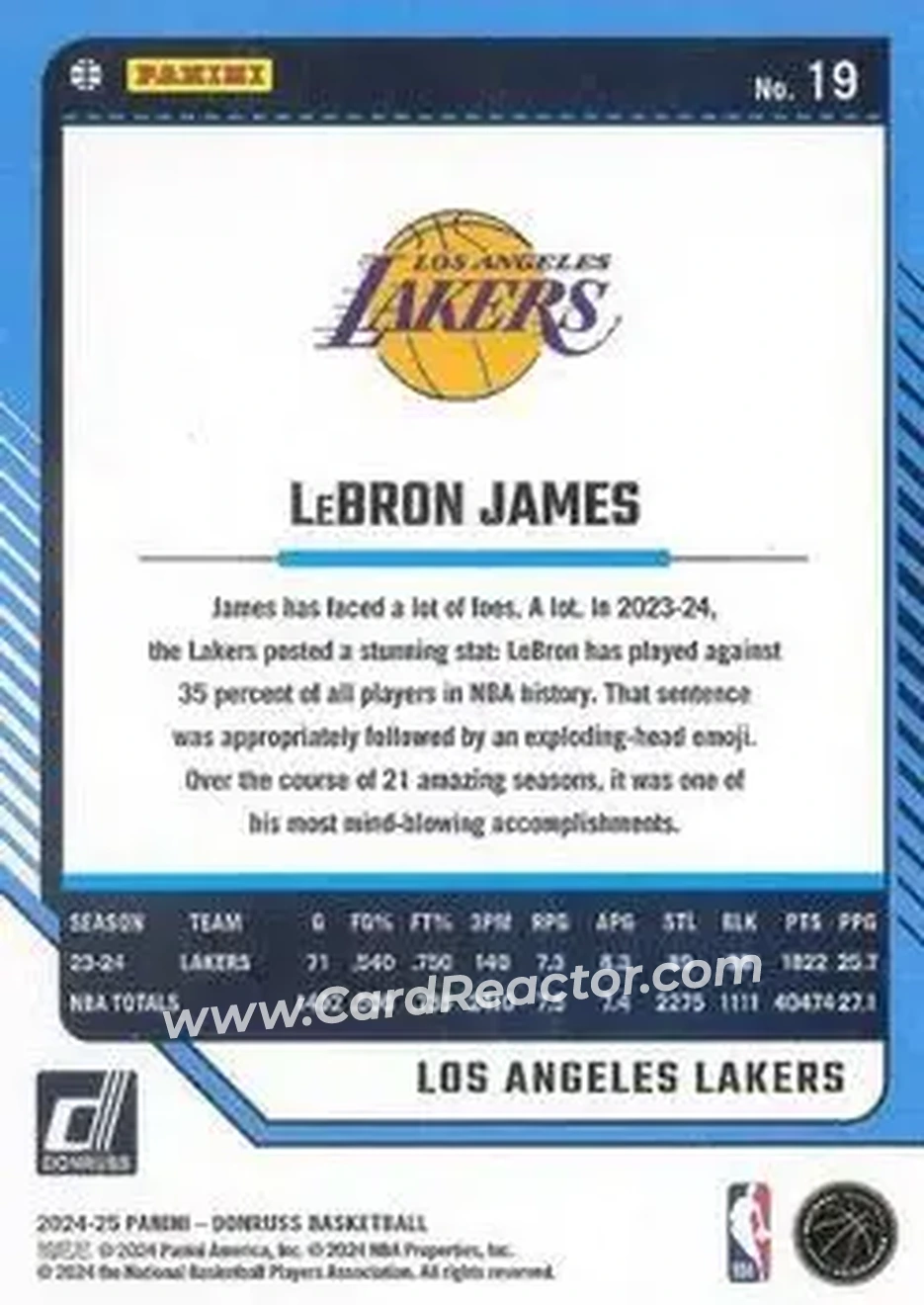 Back of LeBron James
