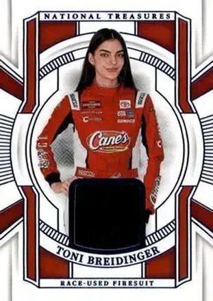 2025 Panini National Treasures - Race Used Firesuit Blue #RUF-TBR - Toni Breidinger - Tricon Garage