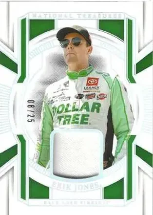 2025 Panini National Treasures - Race Used Firesuit Holo Silver #RUF-EJS - Erik Jones - Legacy Motor Club